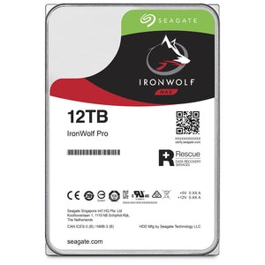 Seagate IronWolf Pro 12 To (ST12000NE0008) Disque dur 3.5" 12 To 7200 RPM 256 Mo Serial ATA 6 Gb/s - iGamer.fr